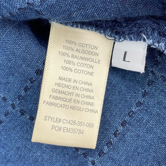 Cloth& Stone Frayed Tunic Dress, Size L - Picture 7 of 8